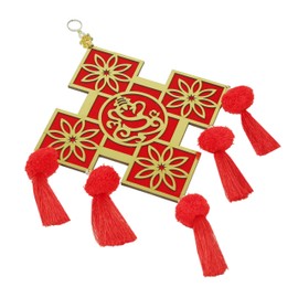 Decorative Ganesh Hanging Door MDF Wood Square Ganesh Bandanwar Door Wall Hanging Toran for Indian Traditional Festival Handmade Valance Showpiece for Home Decoration (Size: