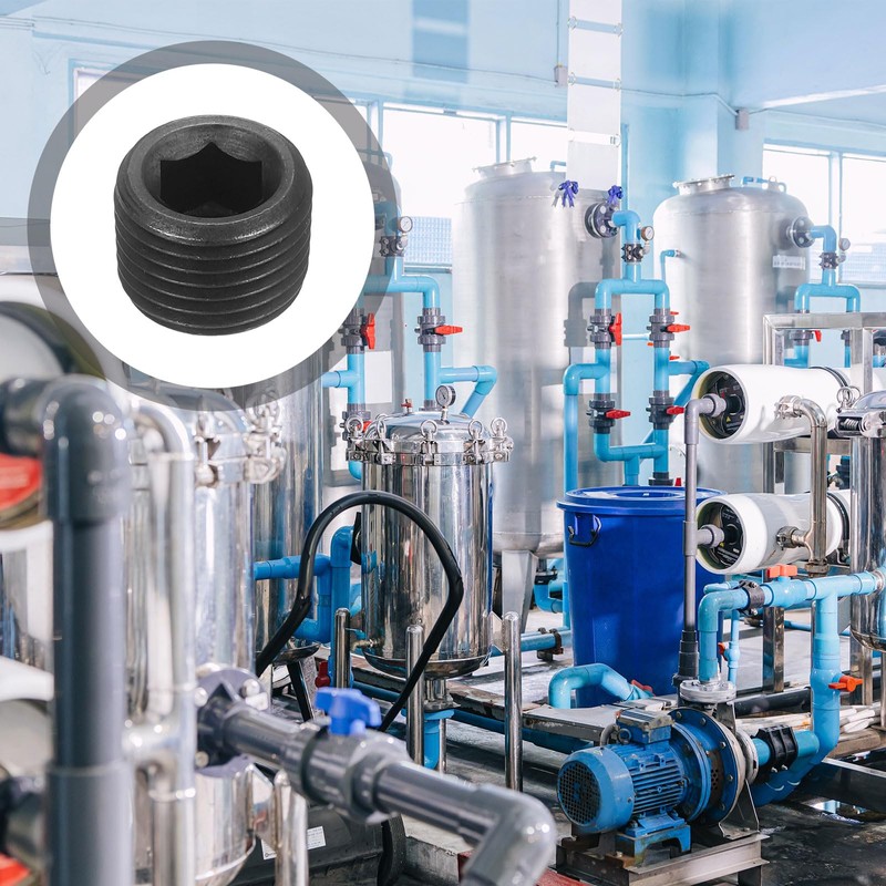 sourcing map 5Pcs Male Thread Socket Pipe Plugs, NPT 1/8"