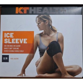 KT TAPE NEW KT Health Ice Gel Sleeve Cold Therapy 360 Cooling Knee Or Elbow, Size S/M