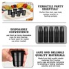 50 Pack 2oz Black Plastic Shot Glasses - Graduation Party