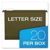 Pendaflex Hanging Folders,2" Exp,1/5 Cut Tabs,Letter,20/BX,Std. GN