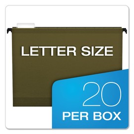 Pendaflex Hanging Folders,2" Exp,1/5 Cut Tabs,Letter,20/BX,Std. GN