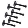 1/2" Industrial Black Iron Pipe Shelf Brackets, Rustic Wall Mounted