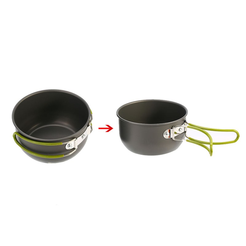 Compact Aluminium Alloy Pot Set Foldable Handgrip with Storage Bag