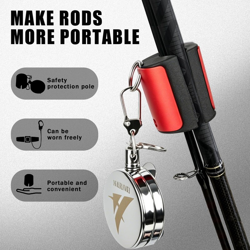Rod Clip with Zinger (Single Red)