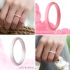 ThunderFit Stackable Silicone Wedding Rings for Women, Thin Rubber Engagement