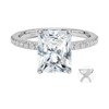 VISDIV 3CT 925 Sterling Silver Engagement Rings Radiant Cut AAAAA