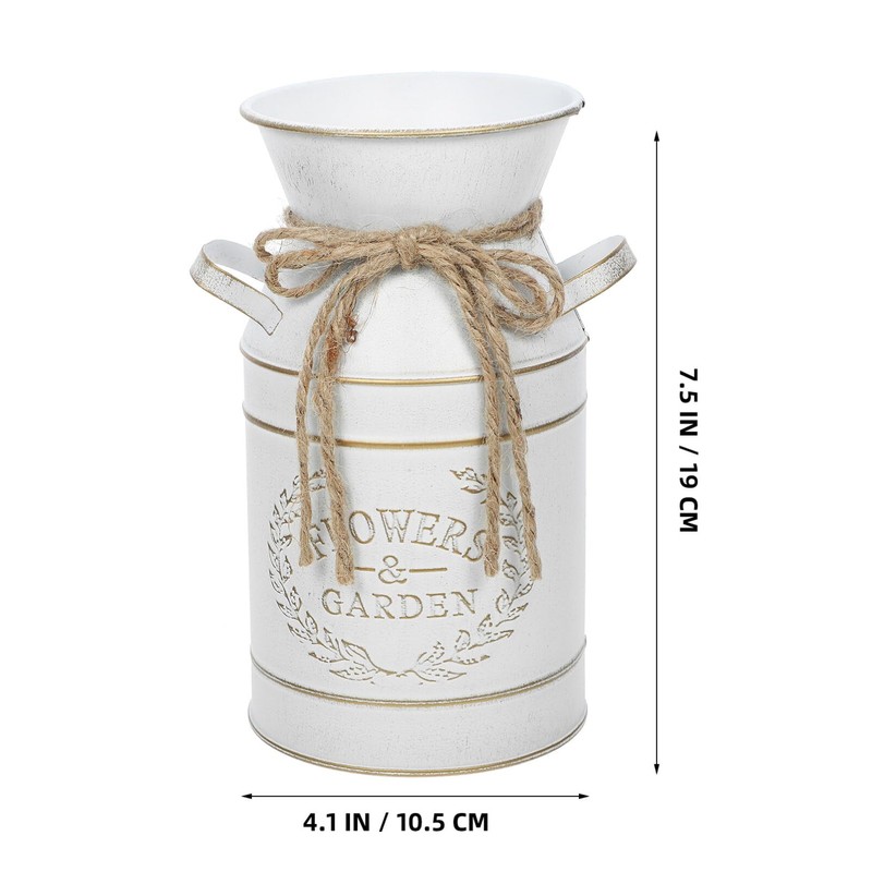 Kichvoe Farmhouse Flower Jug Rustic Pitcher Vase for Artificial Fresh