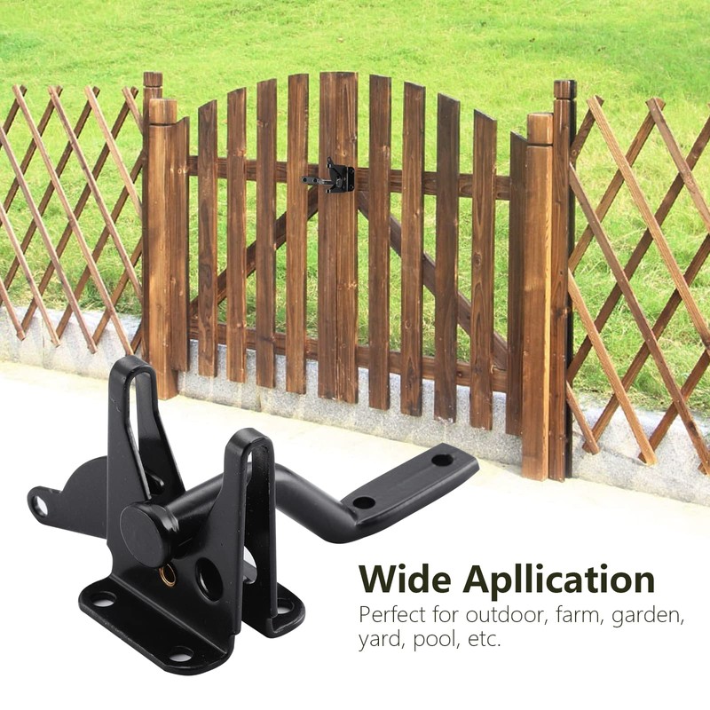 HOME MASTER HARDWARE Gate Latch for Wooden Fence Gates, Self-Locking
