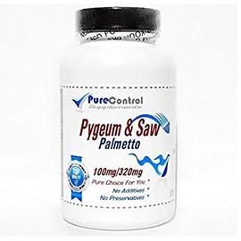 Pygeum 100mg & Saw Palmetto 320mg Standardized Extract // 100 Capsules // Pure // by PureControl Supplements