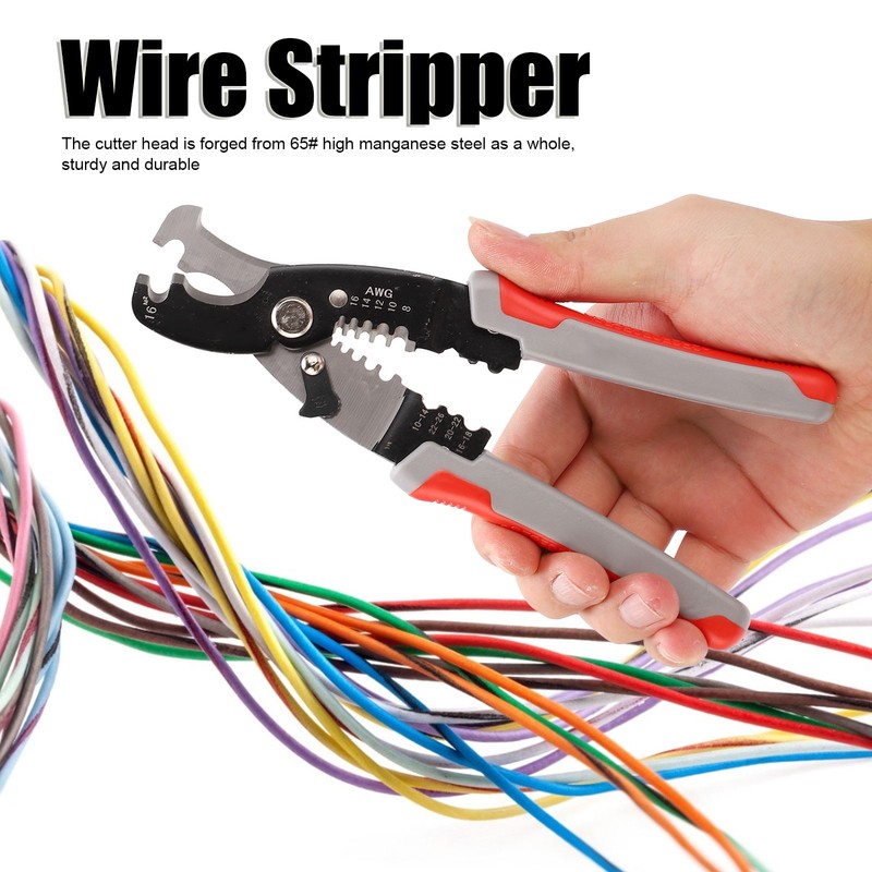 Wire Stripper Cutter Cable Cutting Stripping Pliers 55‑60HRC Hand Tools