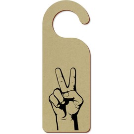'Peace Hand Sign' 200mm x 72mm Door Hanger/Sign (DH00046794)