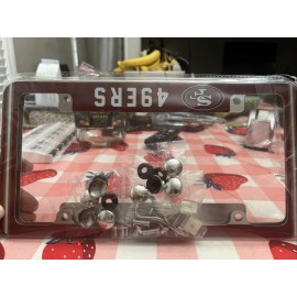 Generic San Francisco 49ers “Faithful” Aluminum License Plate Frames With Hardware!