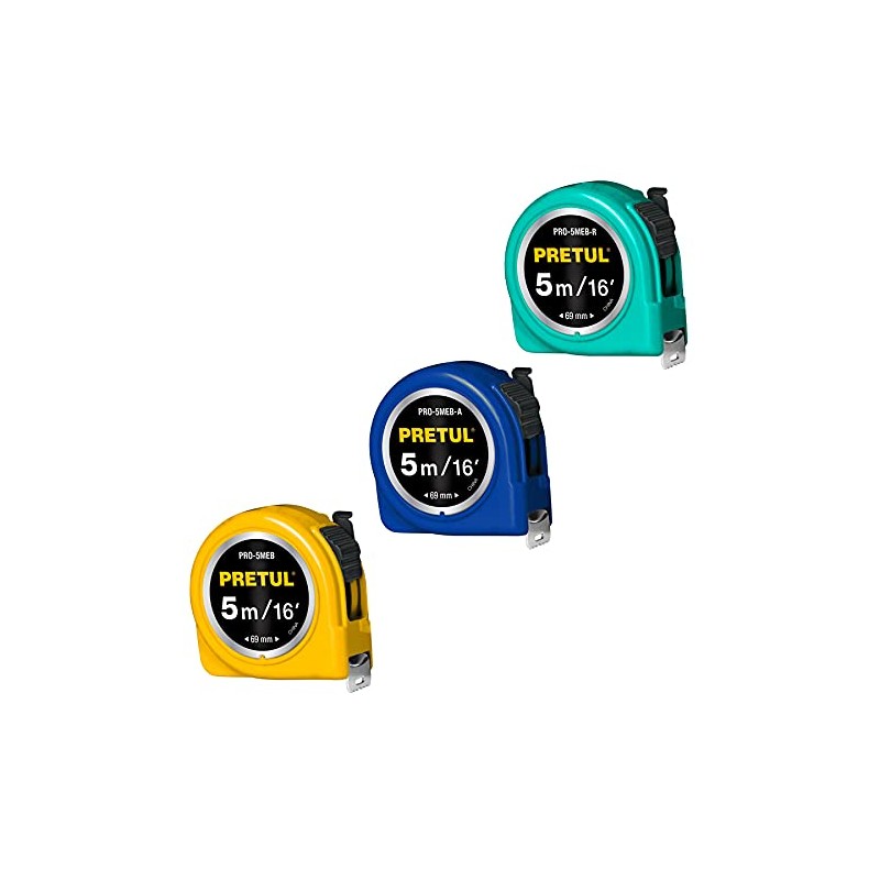 Pretul PRO-5MEC, Flexómetros 5 m, cinta 13 mm en display