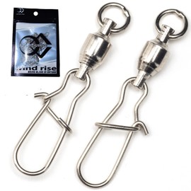 Wind Rise Ball Bearing Swivel, High-Strength Stainless Steel, Quick Snap, Convenient for Lure Attachment, 30-Piece Set (#0 (11 kg) 30 pieces)