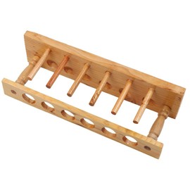 Wooden Test Tube Rack,6 Holes Lab Test Tube Holder Laboratory Instrument Test Tube Support Rack Student Biology Lab Equipment School Supply