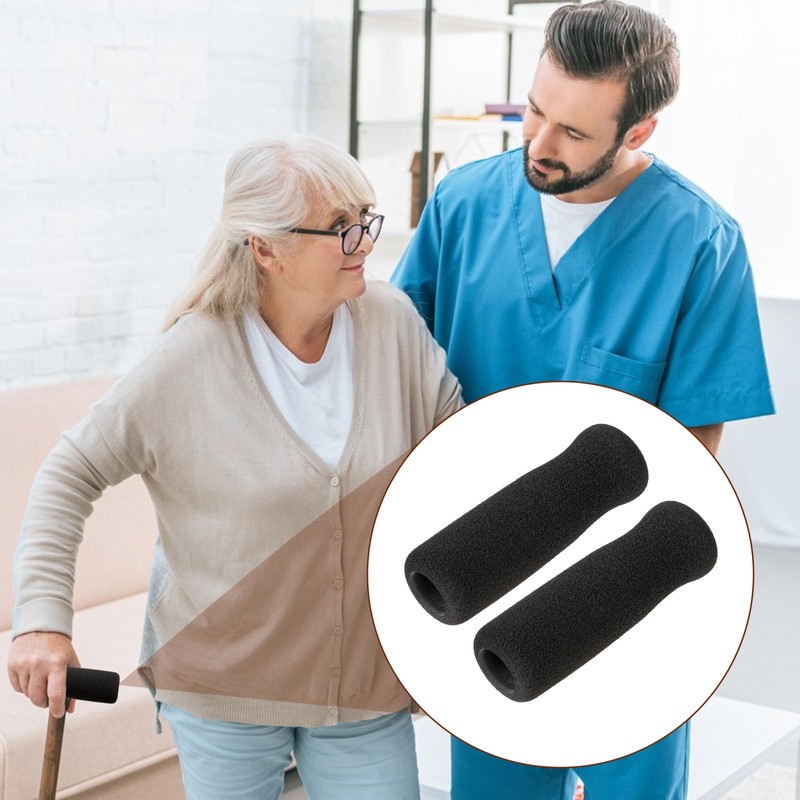 Cane Handle Grip Replacement, 2 PCS Walking Stick Grips for