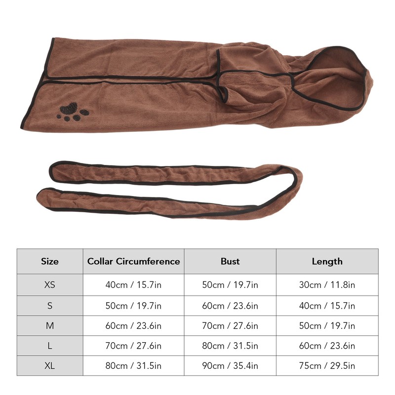 Dog Towel Bathrobe Strong Absorbent Soft Warm Pet Dog Drying