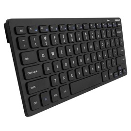 Macally Small Wireless Keyboard - 2.4G Ergonomic & Comfortable Mini Compact USB Keyboard Wireless for Laptop or Windows Computer PC, Tablet, TV