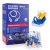 Dison 100Pairs Silicone Ear Plugs, 32dB Corded Reusable Earplugs for