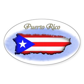 CafePress Puerto Rico Sticker Oval Car Bumper Sticker