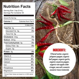 Organic Hot Sauce by Dr. Cowan’s Garden - Jaya Hot N’ Raw Fermented Probiotic Mild Pepper Sauce, Certified Organic Jalapeno and Organic Cayenne Peppers, Non-GMO, Product of the USA - 5 fl oz
