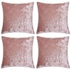 Red Rainbow Plain Crushed Velvet Cushion Covers Blush Pink Piped