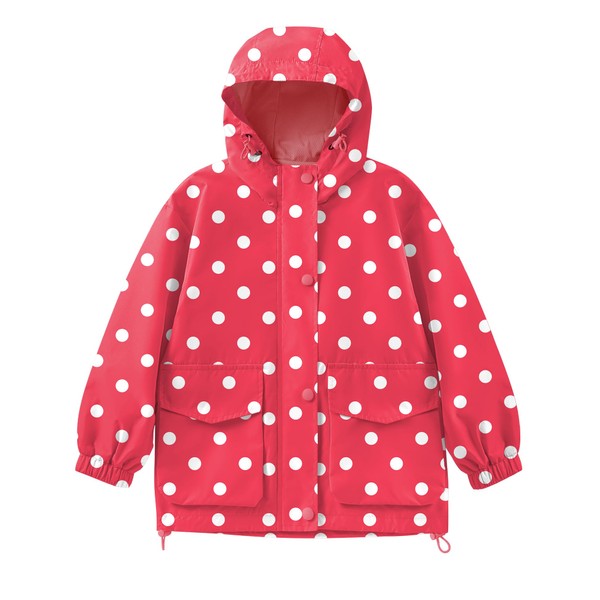 Avoogue Toddler Raincoat Waterproof Lined Kid Rain Coat Windbreaker Girls