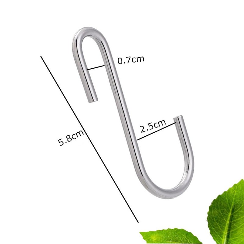 Esforzarse 30 Pcs Stainless Steel S Shaped Hooks Hangers, Closet