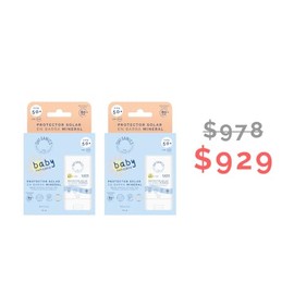 OH! GANICS Pack de 2 Protector Solar Mineral en Barra Baby 15 g