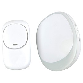 Mercury Single Receiver Wireless Plug-in Doorbell with LED Alert & Volume Control | White