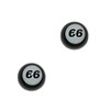 Set of 2 Valve Caps – 66 Sixty Six – in Black for Motorcycle