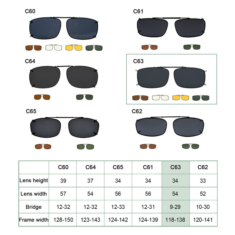 Eyekepper 3-pack Blue Light Blocking Clip-on Glasses 54 * 34MM