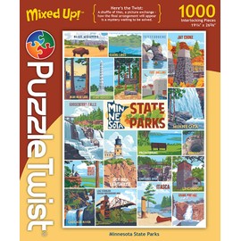 PuzzleTwist - Minnesota State Parks - 1000 Piece Jigsaw Puzzle, Mixed Up Series, Unique, Challenging, Fun for Adults, Family, Kids, Made in USA