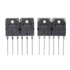 2 Pares A1941 (2SA1941) + C5198 (2SC5198) NPN PNP Transistor de potencia de silicio TO-3PN 120V 11A 120W hFE:80-160