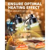 Food Heat Lamp: [3 Heating Bulb Included] [Steady Heating] Heat