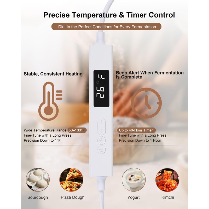 COCO BIRD Folding Bread Proofing Box with Window & Hygrometer,