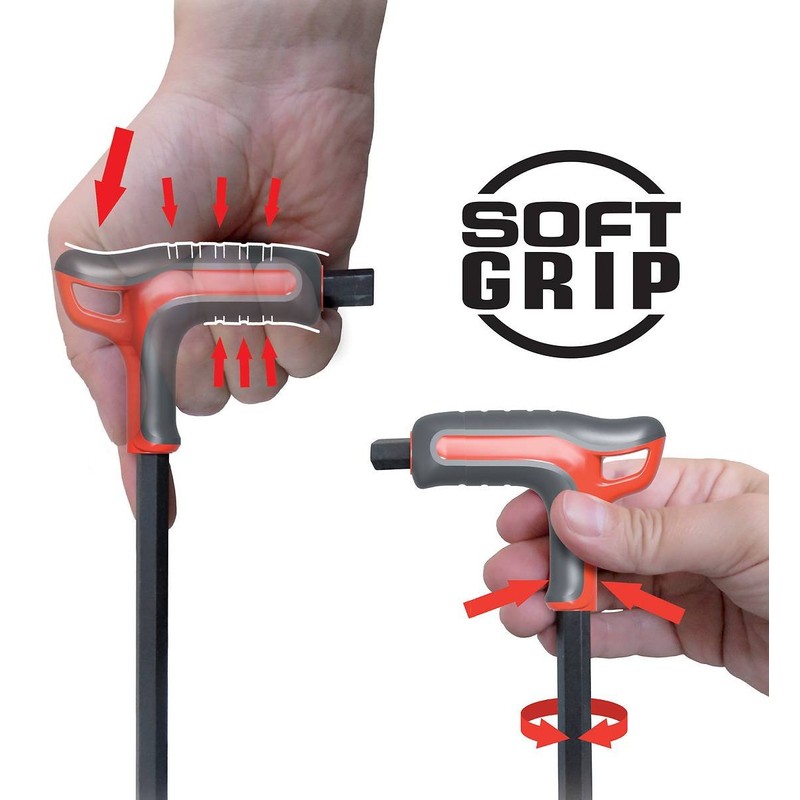 FACOM 84TZSA.6 6-Sided Ball Head Wrench - Red/Black, 6 mm