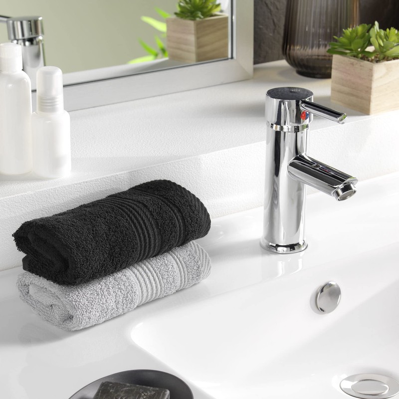 Douceur d'Intérieur, Tendresse Guest Towel (30 x 50 cm) Black