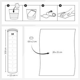 JUSTCAMP Toledo Tablet Towel Tablet Cleaning Wipes [Pack of 100]