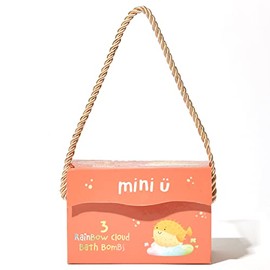Mini U Cloud Bath Bombs (3 Pack), Rainbow Trail Bath Bombs for Kids, Vegan & Cruelty Free, Non Toxic