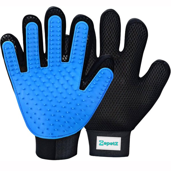 (1 Pair) Multi-Functional Pet Hair Remover Gloves for Gentle Grooming,