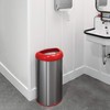 NINESTARS OTT-50-19RD Open Top Office Bathroom Trash Can, 13 Gal