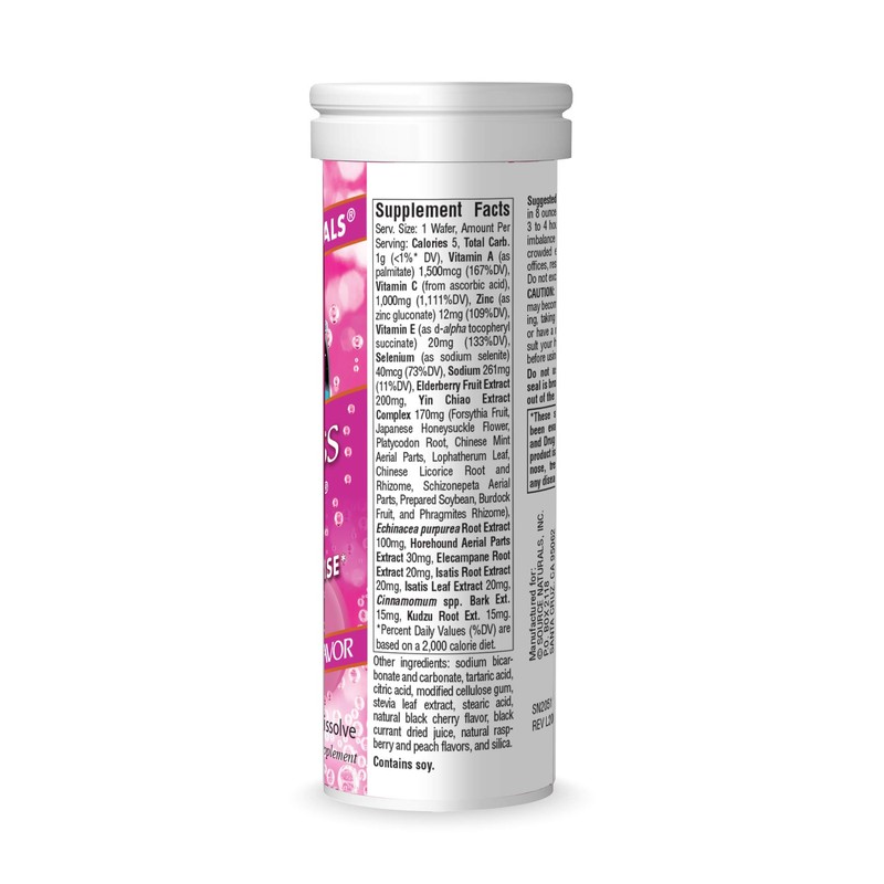 Source Naturals Wellness Fizz, Natural Berry Flavor - 10 Wafers