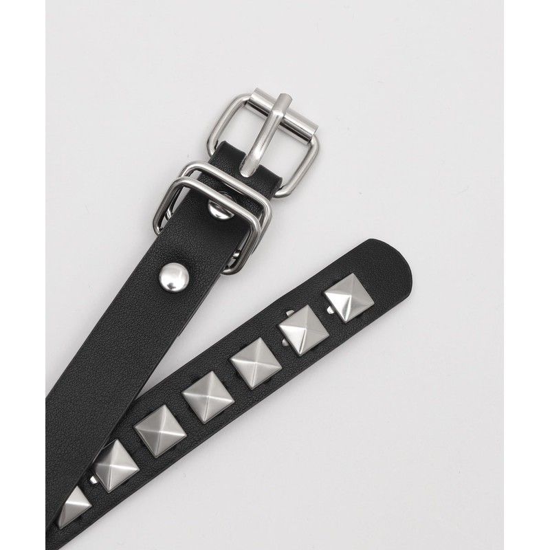 [ウィゴー] Figments スタッズ ベルト レディース F ブラック