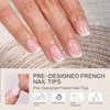 GELLAKTIK French Tip Press on Nails, 160PCS Gel Nail Tips