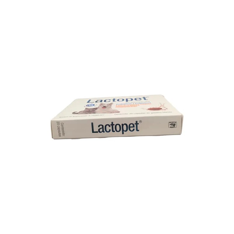 Lactopet Oral 20 Cápsulas Lactobacilos Probióticos y Prebióticos