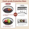 Sevenblue 2 Tier Large Fruit Basket for Kitchen Counter with