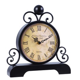 Moiubik Mantel Clock Quartz Classic Style Vintage Table Clock Roman