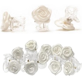 1 x Rose Hair Clip, White Roses Flowers Hair Clip, Hair Clip, Bridal Hair Jewellery